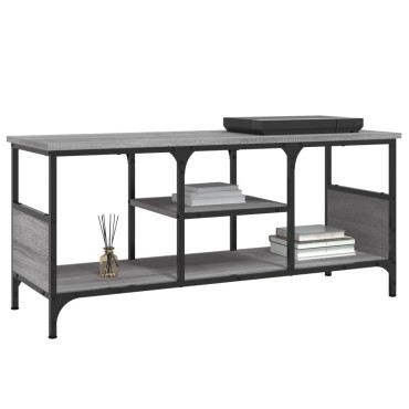 vidaXL Έπιπλο Τηλεόρασης Sonoma Γκρι 100x35x45cm Επεξ. Ξύλο/Σίδερο