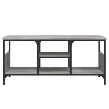vidaXL Έπιπλο Τηλεόρασης Sonoma Γκρι 100x35x45cm Επεξ. Ξύλο/Σίδερο