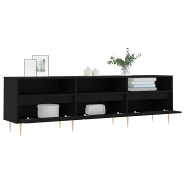 vidaXL Έπιπλο Τηλεόρασης Μαύρο 150x30x44,5cm Επεξεργασμένο Ξύλο
