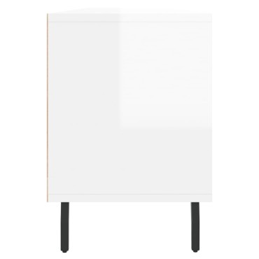 vidaXL Έπιπλο Τηλεόρασης Γυαλ. Λευκό 150x30x44,5cm Επεξεργασμένο Ξύλο