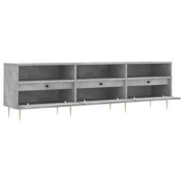 vidaXL Έπιπλο Τηλεόρασης Γκρι Σκυρ. 150x30x44,5cm Επεξ. Ξύλο