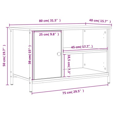 vidaXL Έπιπλο Τηλεόρασης Sonoma Δρυς 80x40x50cm Επεξεργασμένο Ξύλο