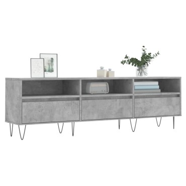 vidaXL Έπιπλο Τηλεόρασης Γκρι Σκυρ. 150x30x44,5cm Επεξ. Ξύλο