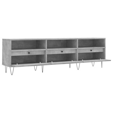 vidaXL Έπιπλο Τηλεόρασης Γκρι Σκυρ. 150x30x44,5cm Επεξ. Ξύλο