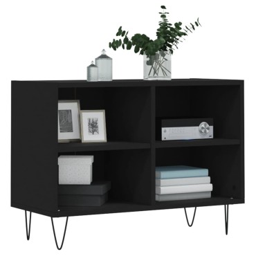 vidaXL Έπιπλο Τηλεόρασης Μαύρο 69,5x30x50cm από Επεξεργασμένο Ξύλο