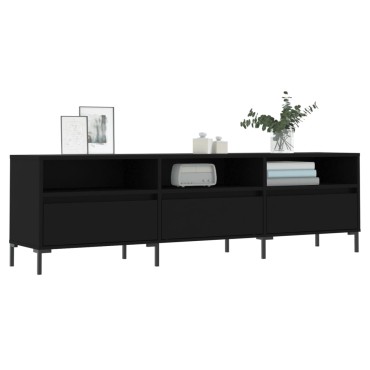 vidaXL Έπιπλο Τηλεόρασης Μαύρο 150x30x44,5cm Επεξεργασμένο Ξύλο