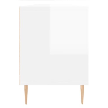 vidaXL Έπιπλο Τηλεόρασης Γυαλ. Λευκό 150x30x44,5cm Επεξεργασμένο Ξύλο