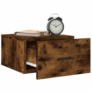 vidaXL Κομοδίνα Επιτοίχια 2 τεμ. Καπνιστή Δρυς 35x35x20cm