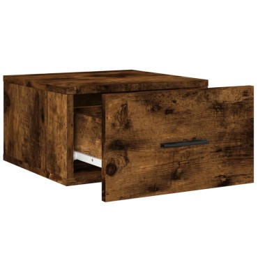 vidaXL Κομοδίνα Επιτοίχια 2 τεμ. Καπνιστή Δρυς 35x35x20cm