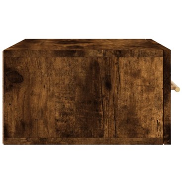vidaXL Κομοδίνα Επιτοίχια 2 τεμ. Καπνιστή Δρυς 35x35x20cm