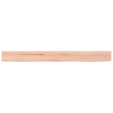 vidaXL Ράφι Τοίχου Ανοιχτό Καφέ 100x10x6cm Επεξεργ. Μασίφ Ξύλο Δρυός 1 τεμ.