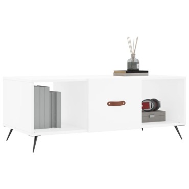 vidaXL Τραπεζάκι Σαλονιού Λευκό 102x50x40cm από Επεξεργασμένο Ξύλο 1 τεμ.