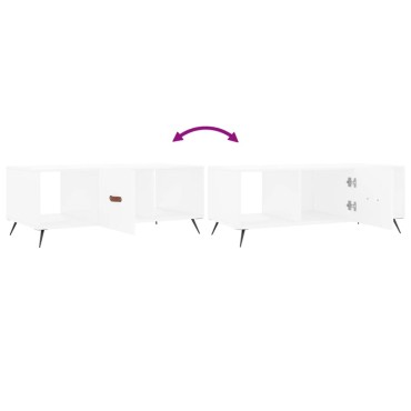 vidaXL Τραπεζάκι Σαλονιού Λευκό 102x50x40cm από Επεξεργασμένο Ξύλο 1 τεμ.