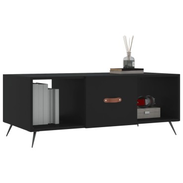 vidaXL Τραπεζάκι Σαλονιού Μαύρο 102x50x40cm από Επεξεργασμένο Ξύλο 1 τεμ.
