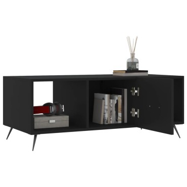 vidaXL Τραπεζάκι Σαλονιού Μαύρο 102x50x40cm από Επεξεργασμένο Ξύλο 1 τεμ.