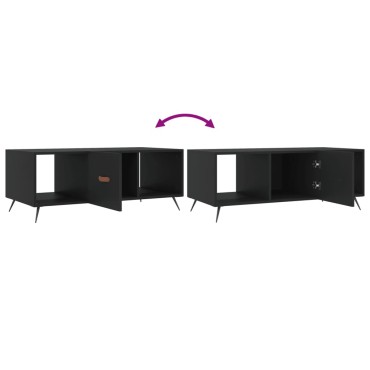 vidaXL Τραπεζάκι Σαλονιού Μαύρο 102x50x40cm από Επεξεργασμένο Ξύλο 1 τεμ.