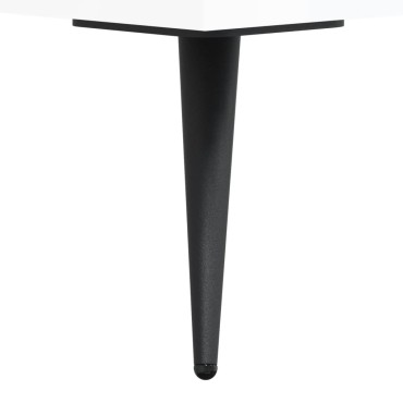 vidaXL Τραπεζάκι Σαλονιού Γυαλ. Λευκό 102x50x40cm Επεξεργ. Ξύλο 1 τεμ.
