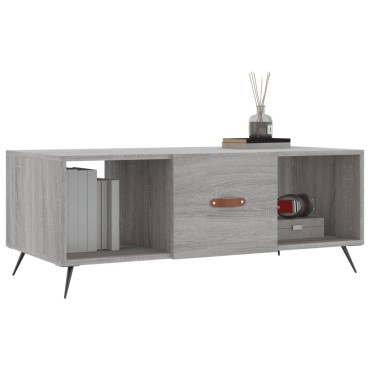 vidaXL Τραπεζάκι Σαλονιού Γκρι Sonoma 102x50x40cm Επεξεργασμένο Ξύλο 1 τεμ.