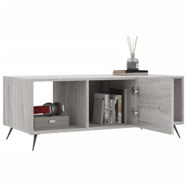 vidaXL Τραπεζάκι Σαλονιού Γκρι Sonoma 102x50x40cm Επεξεργασμένο Ξύλο 1 τεμ.