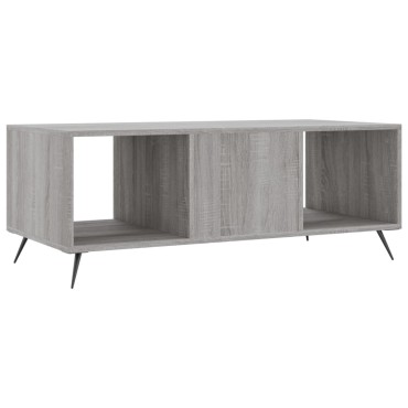 vidaXL Τραπεζάκι Σαλονιού Γκρι Sonoma 102x50x40cm Επεξεργασμένο Ξύλο 1 τεμ.