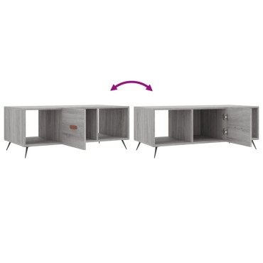 vidaXL Τραπεζάκι Σαλονιού Γκρι Sonoma 102x50x40cm Επεξεργασμένο Ξύλο 1 τεμ.