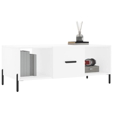 vidaXL Τραπεζάκι Σαλονιού Λευκό 102x50x40cm από Επεξεργασμένο Ξύλο 1 τεμ.