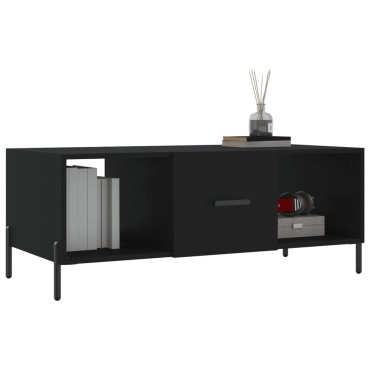 vidaXL Τραπεζάκι Σαλονιού Μαύρο 102x50x40cm από Επεξεργασμένο Ξύλο 1 τεμ.