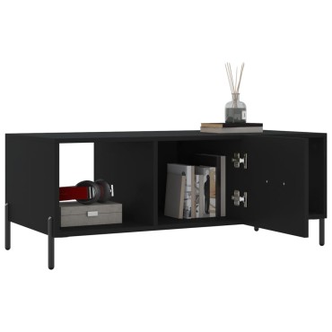 vidaXL Τραπεζάκι Σαλονιού Μαύρο 102x50x40cm από Επεξεργασμένο Ξύλο 1 τεμ.