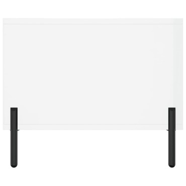vidaXL Τραπεζάκι Σαλονιού Γυαλ. Λευκό 102x50x40cm Επεξεργ. Ξύλο 1 τεμ.