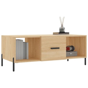 vidaXL Τραπεζάκι Σαλονιού Sonoma Δρυς 102x50x40cm από Επεξεργ. Ξύλο 1 τεμ.