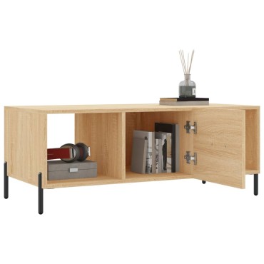 vidaXL Τραπεζάκι Σαλονιού Sonoma Δρυς 102x50x40cm από Επεξεργ. Ξύλο 1 τεμ.