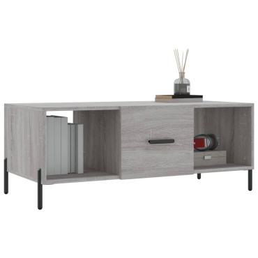 vidaXL Τραπεζάκι Σαλονιού Γκρι Sonoma 102x50x40cm Επεξεργασμένο Ξύλο 1 τεμ.