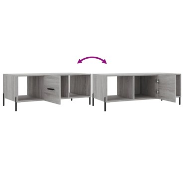 vidaXL Τραπεζάκι Σαλονιού Γκρι Sonoma 102x50x40cm Επεξεργασμένο Ξύλο 1 τεμ.