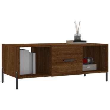 vidaXL Τραπεζάκι Σαλονιού Καφέ Δρυς 102x50x40cm Επεξεργασμένο Ξύλο 1 τεμ.