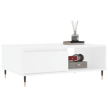 vidaXL Τραπεζάκι Σαλονιού Λευκό 90x60x35cm Επεξεργασμένο Ξύλο 1 τεμ.