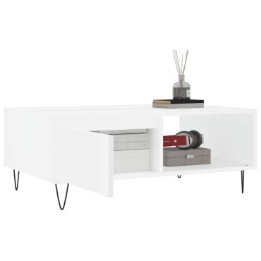 vidaXL Τραπεζάκι Σαλονιού Λευκό 90x60x35cm Επεξεργασμένο Ξύλο 1 τεμ.