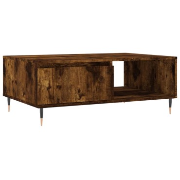 vidaXL Τραπεζάκι Σαλονιού Καπνιστή Δρυς 90x60x35cm Επεξεργασμ. Ξύλο 1 τεμ.