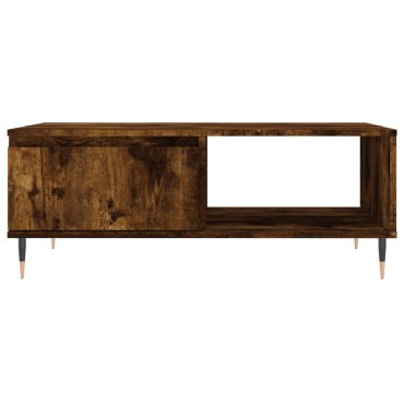 vidaXL Τραπεζάκι Σαλονιού Καπνιστή Δρυς 90x60x35cm Επεξεργασμ. Ξύλο 1 τεμ.