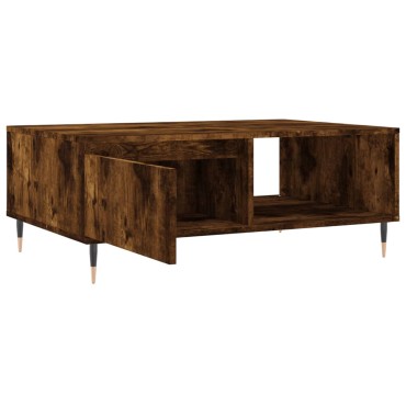 vidaXL Τραπεζάκι Σαλονιού Καπνιστή Δρυς 90x60x35cm Επεξεργασμ. Ξύλο 1 τεμ.