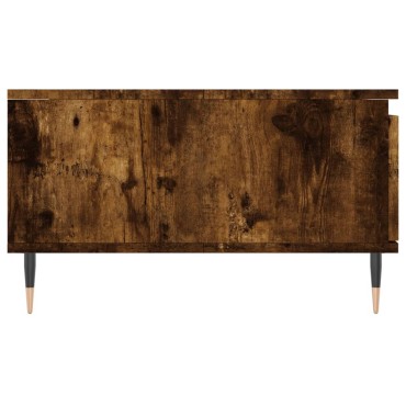 vidaXL Τραπεζάκι Σαλονιού Καπνιστή Δρυς 90x60x35cm Επεξεργασμ. Ξύλο 1 τεμ.