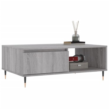 vidaXL Τραπεζάκι Σαλονιού Γκρι Sonoma 90x60x35cm Επεξεργασμένο Ξύλο 1 τεμ.