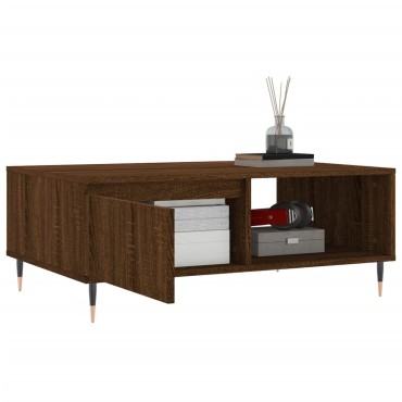 vidaXL Τραπεζάκι Σαλονιού Καφέ Δρυς 90x60x35cm από Επεξεργασμ. Ξύλο 1 τεμ.