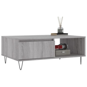 vidaXL Τραπεζάκι Σαλονιού Γκρι Sonoma 90x60x35cm Επεξεργασμένο Ξύλο 1 τεμ.