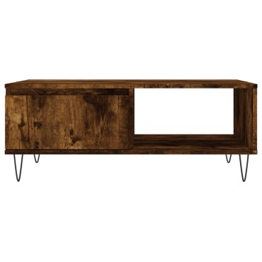 vidaXL Τραπεζάκι Σαλονιού Καπνιστή Δρυς 90x60x35cm Επεξεργασμ. Ξύλο 1 τεμ.