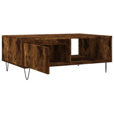 vidaXL Τραπεζάκι Σαλονιού Καπνιστή Δρυς 90x60x35cm Επεξεργασμ. Ξύλο 1 τεμ.