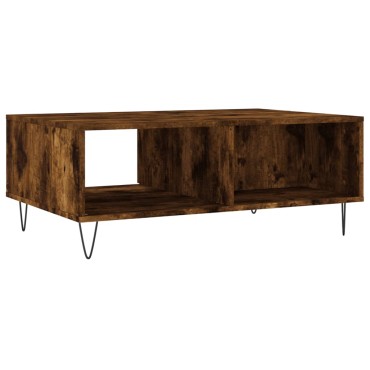 vidaXL Τραπεζάκι Σαλονιού Καπνιστή Δρυς 90x60x35cm Επεξεργασμ. Ξύλο 1 τεμ.
