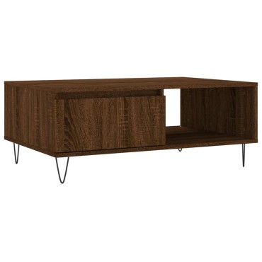 vidaXL Τραπεζάκι Σαλονιού Καφέ Δρυς 90x60x35cm από Επεξεργασμένο Ξύλο 1 τεμ.