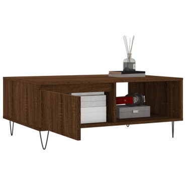 vidaXL Τραπεζάκι Σαλονιού Καφέ Δρυς 90x60x35cm από Επεξεργασμένο Ξύλο 1 τεμ.