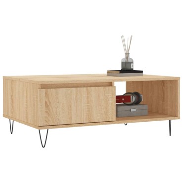 vidaXL Τραπεζάκι Σαλονιού Sonoma Δρυς 90x60x35cm Επεξεργασμένο Ξύλο 1 τεμ.