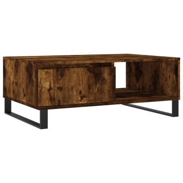 vidaXL Τραπεζάκι Σαλονιού Καπνιστή Δρυς 90x60x35cm Επεξεργασμ. Ξύλο 1 τεμ.